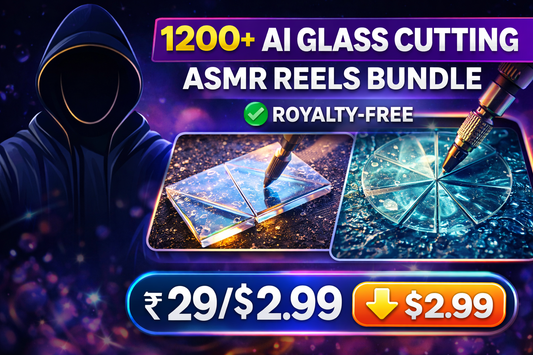 1200+ Glass Cutting AI ASMR Reels Bundle